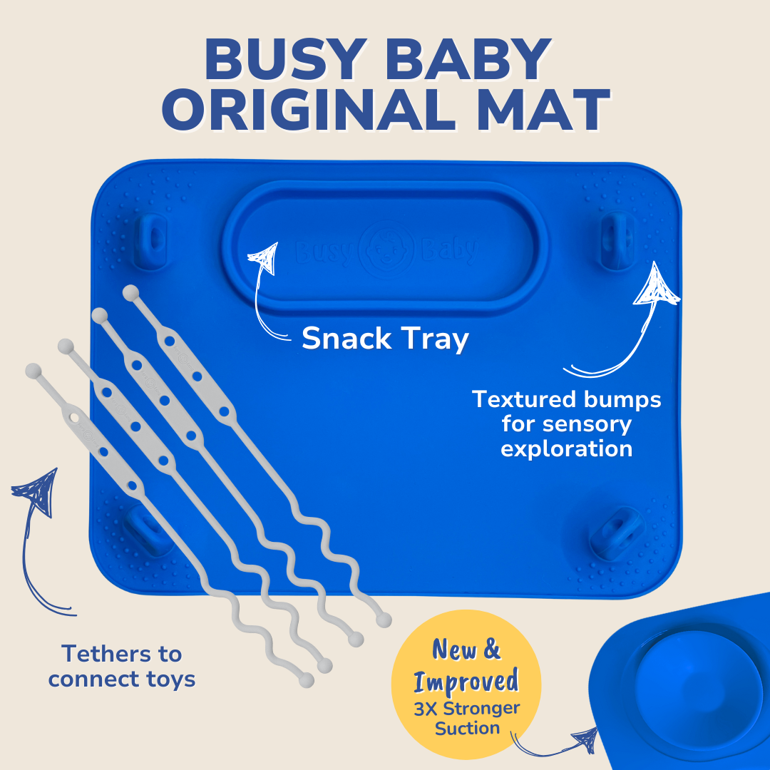 Busy Baby Mat with Toy Straps BLUE
