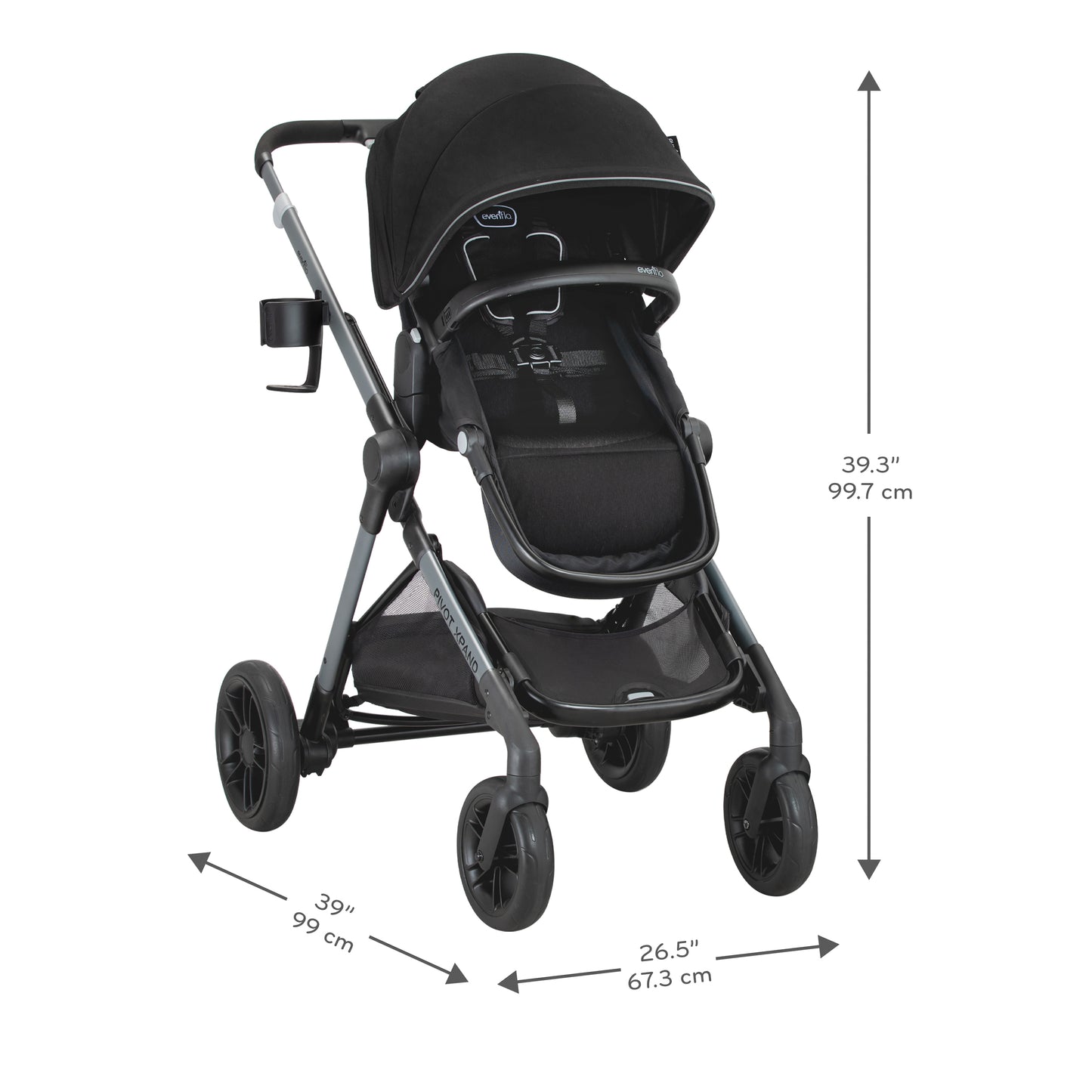 Evenflo Pivot Xpand Modular Stroller dimensions