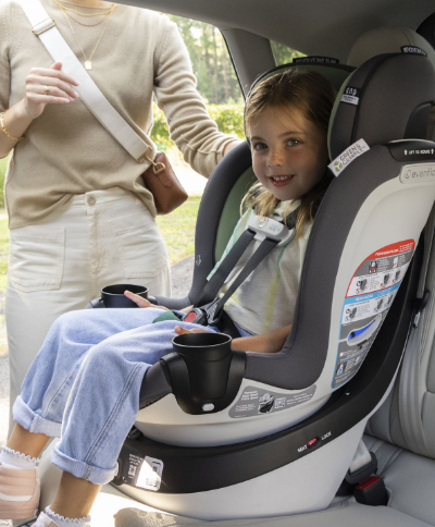 girl on a car seat