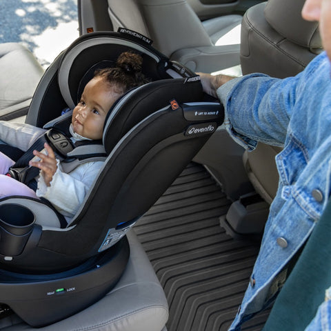Revolve360 Slim 2-in-1 Rotating Car Seat with Green & Gentle Fabric - Feature Image 4