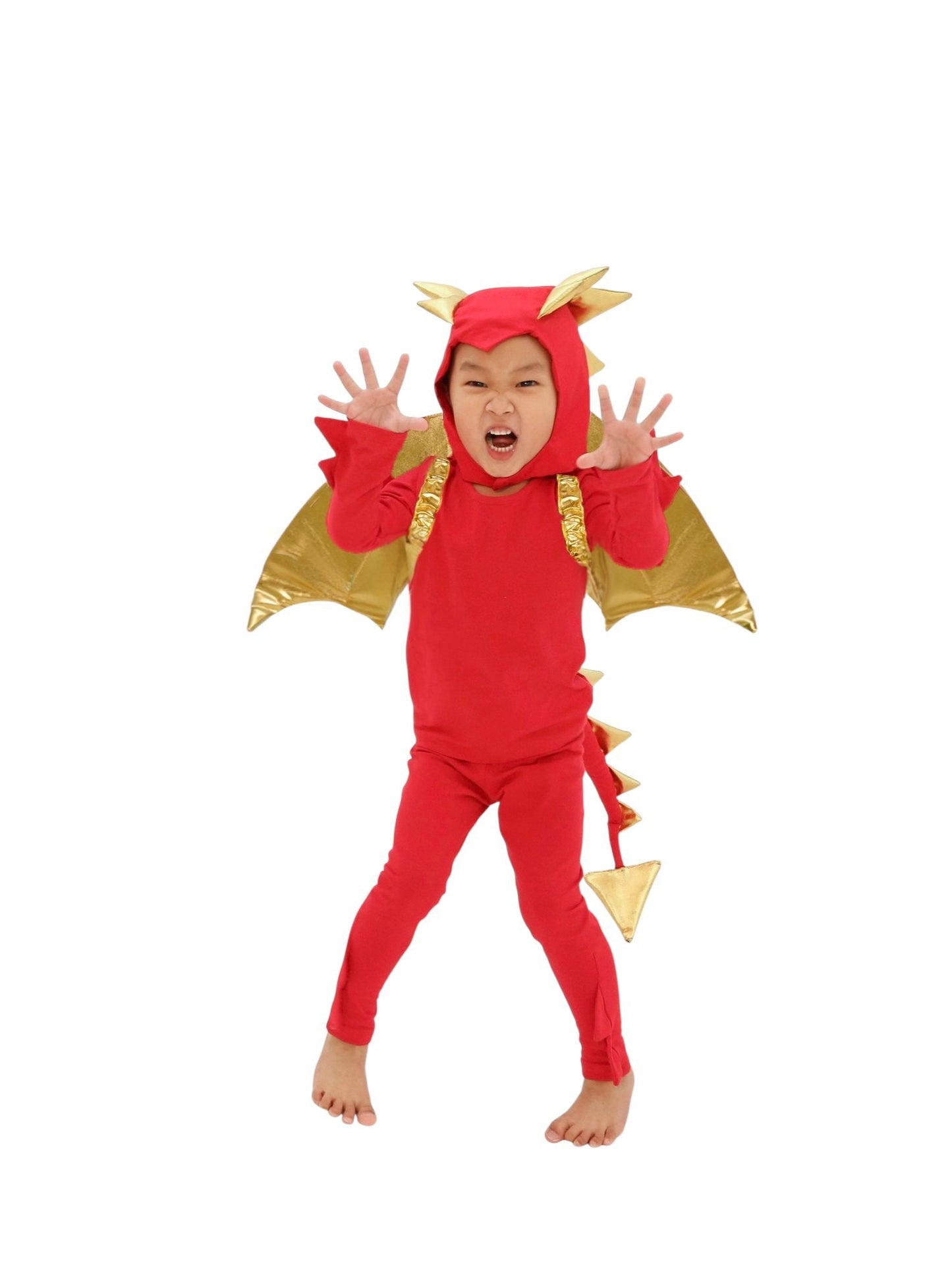 Sunfire Red Dragon with Gold Wings