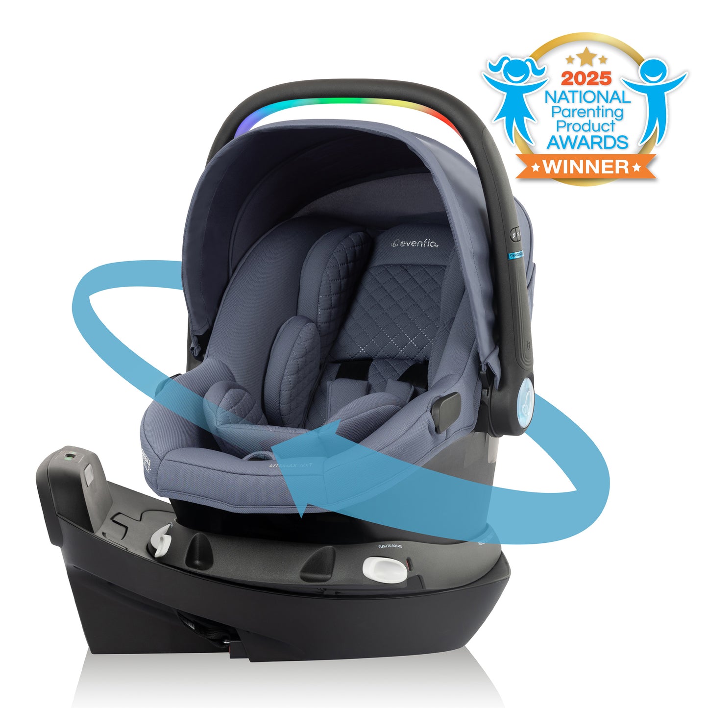 Revolve180 LiteMax NXT Rotational Infant Car Seat with SensorySoothe