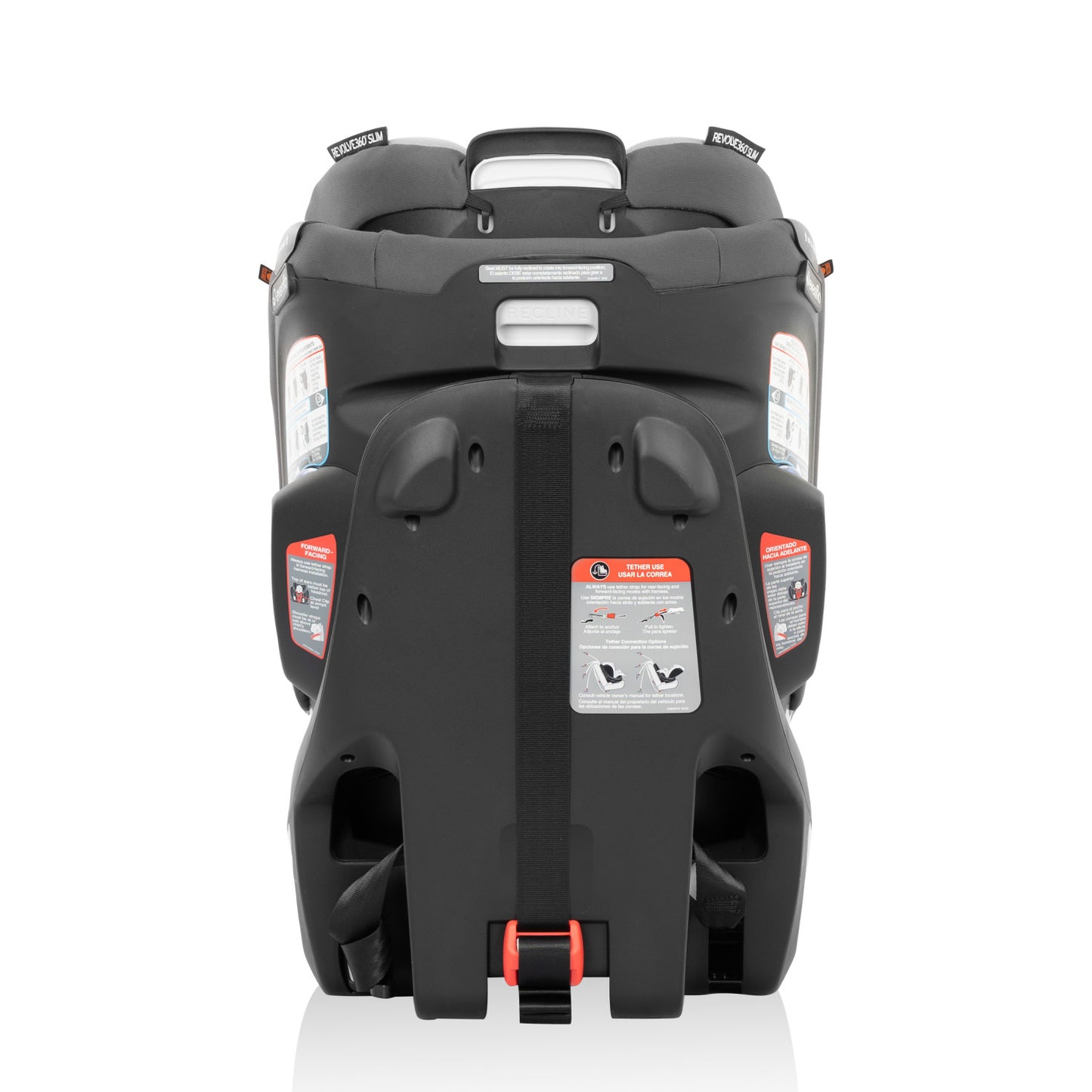 Revolve360 Slim 2-in-1 Rotational Car Seat with Quick Clean Cover back