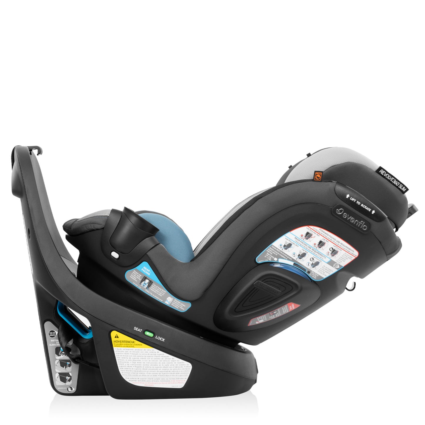 Revolve360 Slim 2-in-1 Rotational Car Seat with Quick Clean Cover rotate