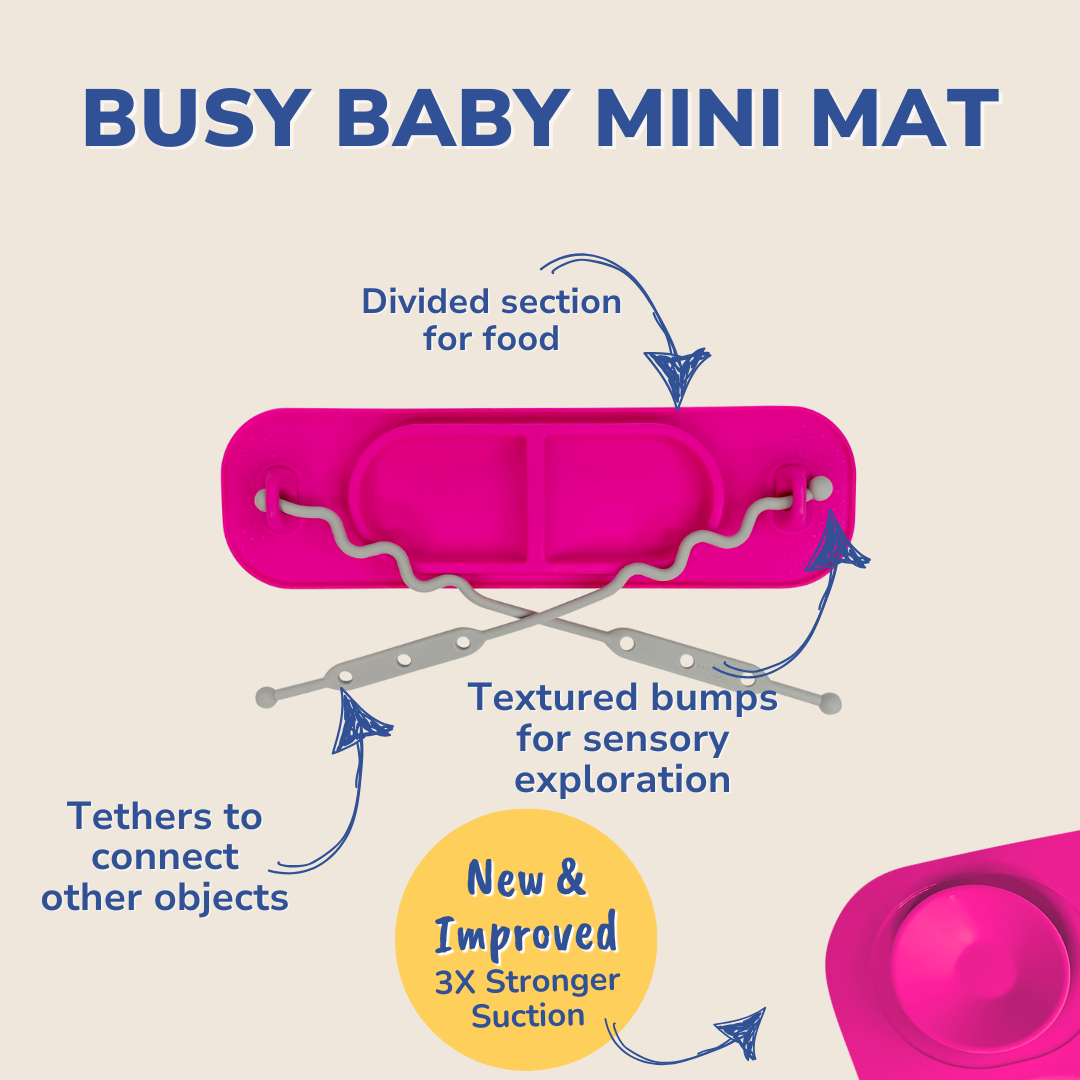 Busy Baby Mini Mat with Toy Straps PINK