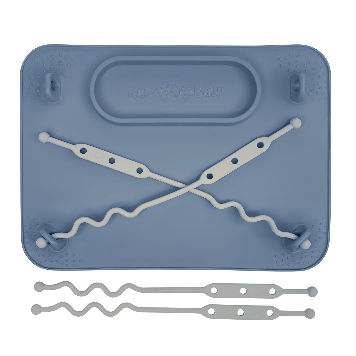 Busy Baby Mat with Toy Straps PEWTER