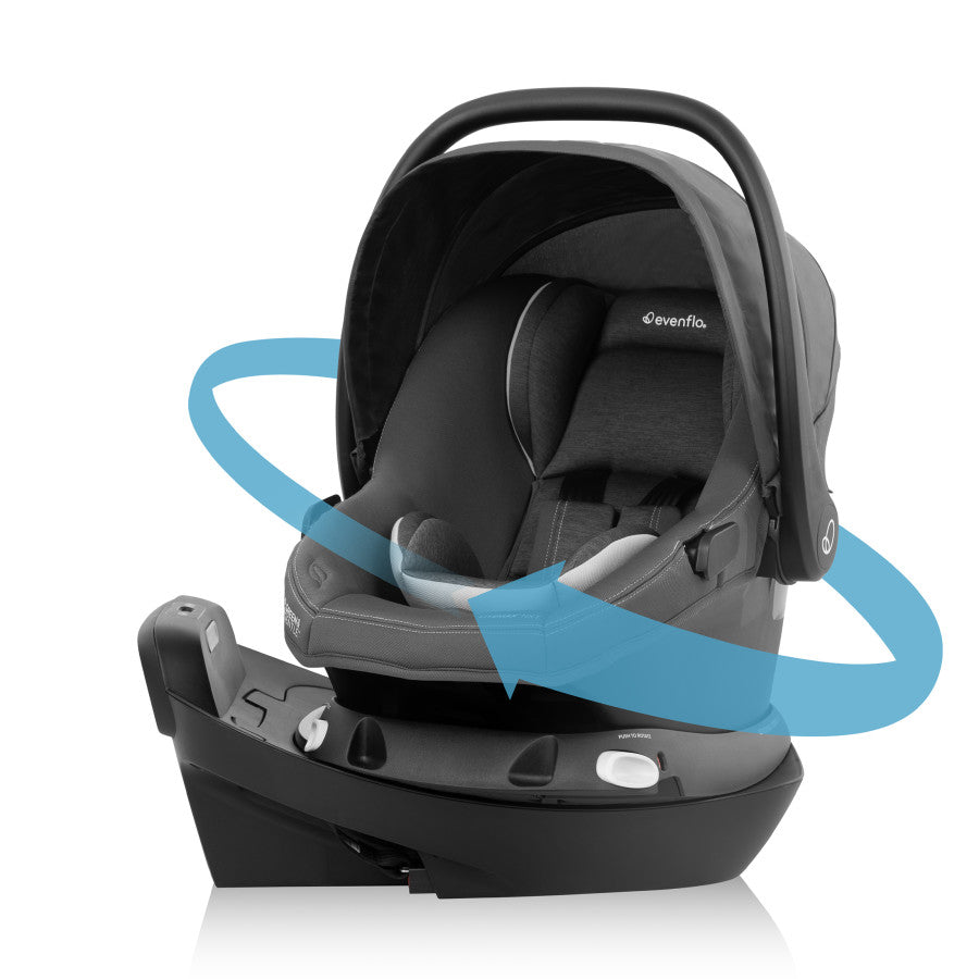 Evenflo Revolve180 LiteMax NXT Rotating Infant Car Seat with Green & Gentle