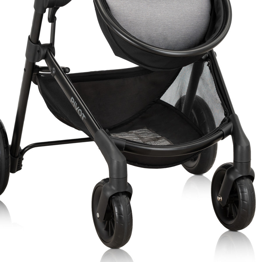 Pivot Modular Travel System with LiteMax Infant Car Seat with Anti-Rebound Bar wheels