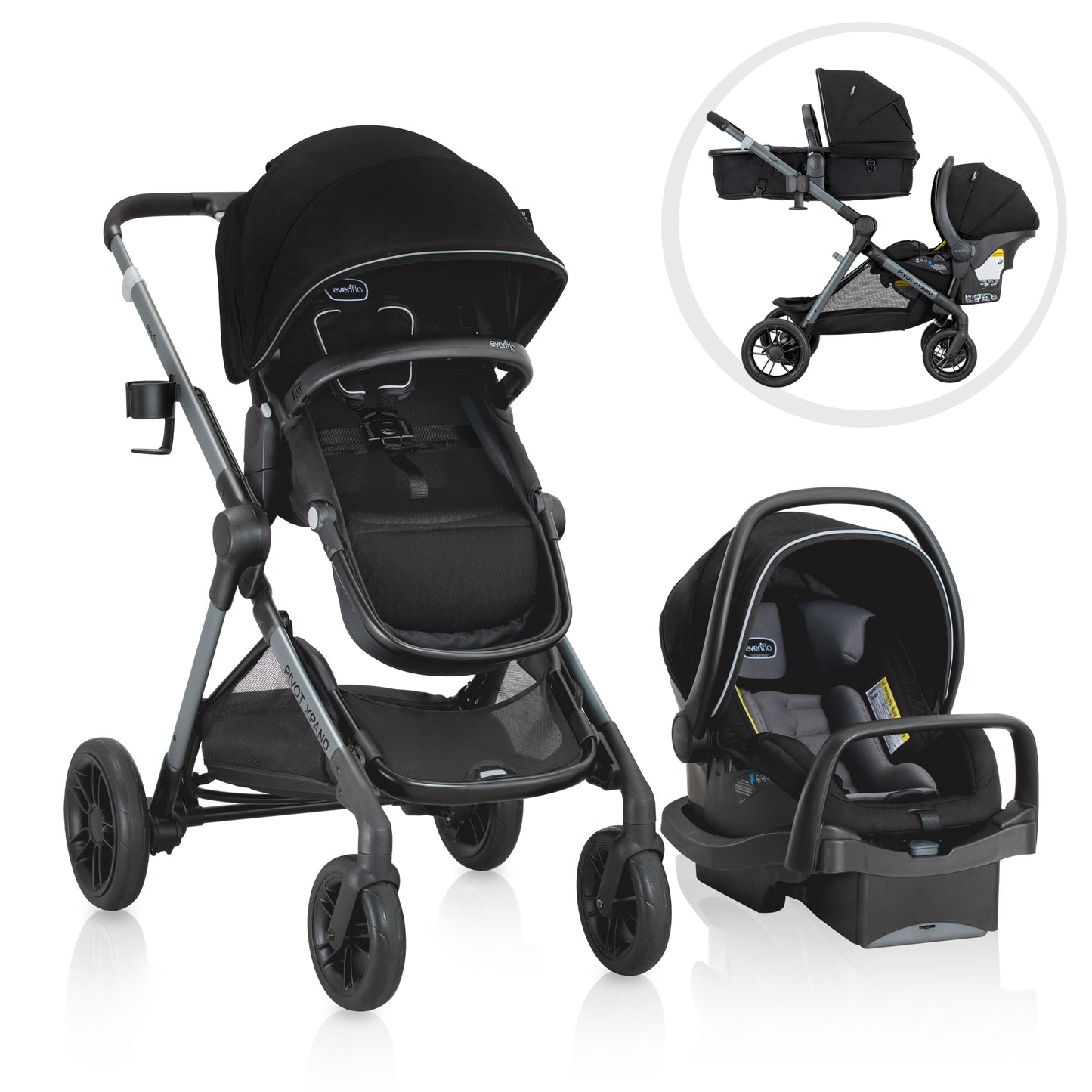 Pivot Xpand Modular Travel System with LiteMax Infant Car Seat (Ayrshire Black)