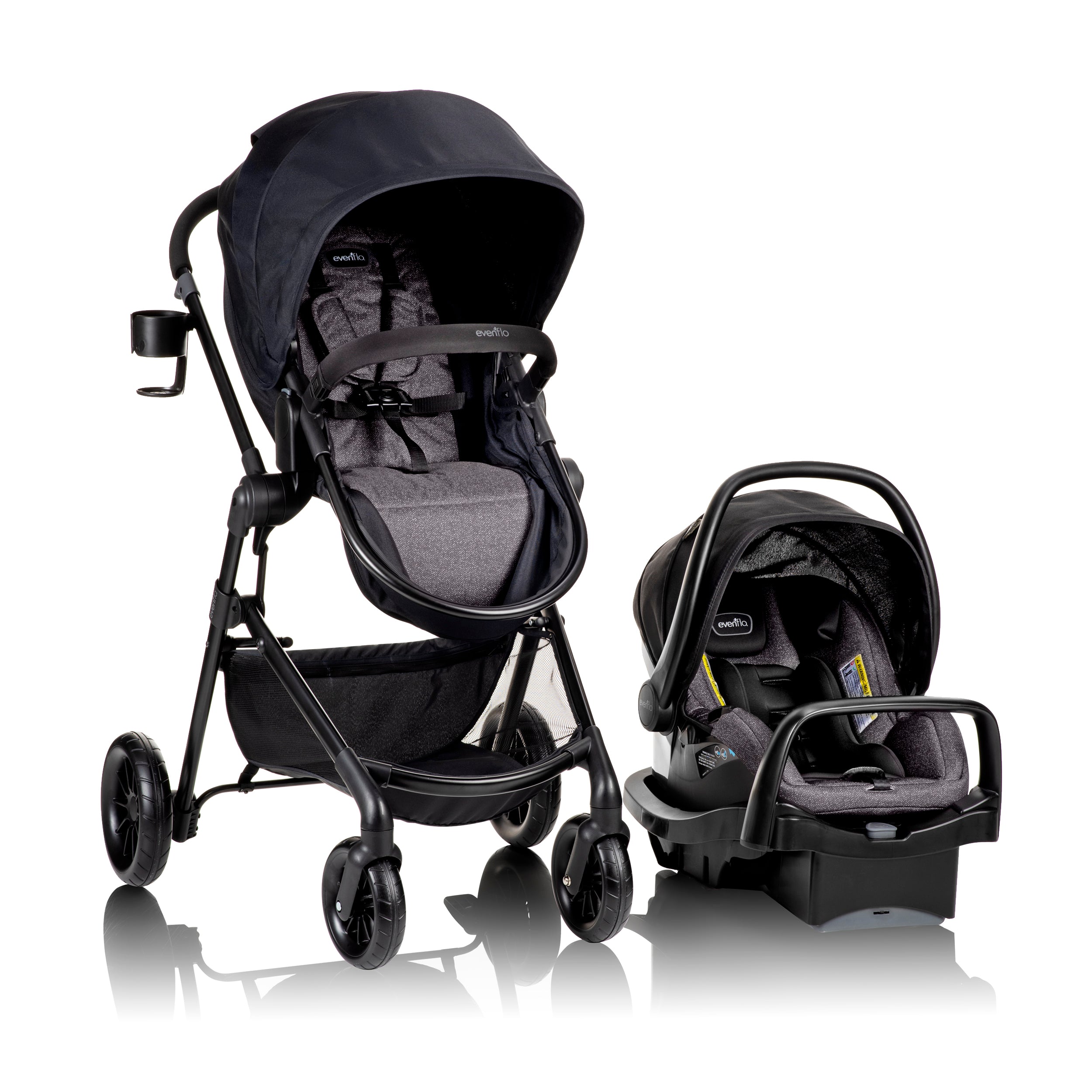 car seat evenflo pivot Evenflo Pivot Modular Travel System with LiteMax Infant Car Seat (Dusty Rose Pink)
