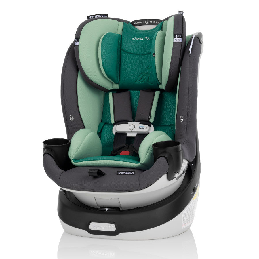 Revolve360 Slim 2-in-1 Rotational Car Seat with Green & Gentle Fabric