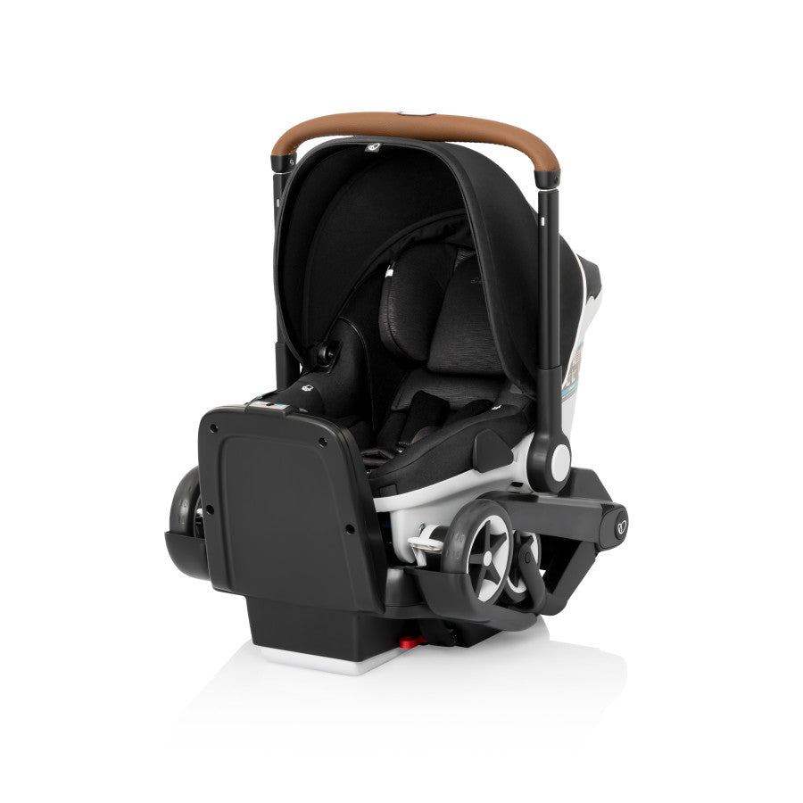 Evenflo Shyft DualRide Infant Car Seat Stroller Combo in car seat base