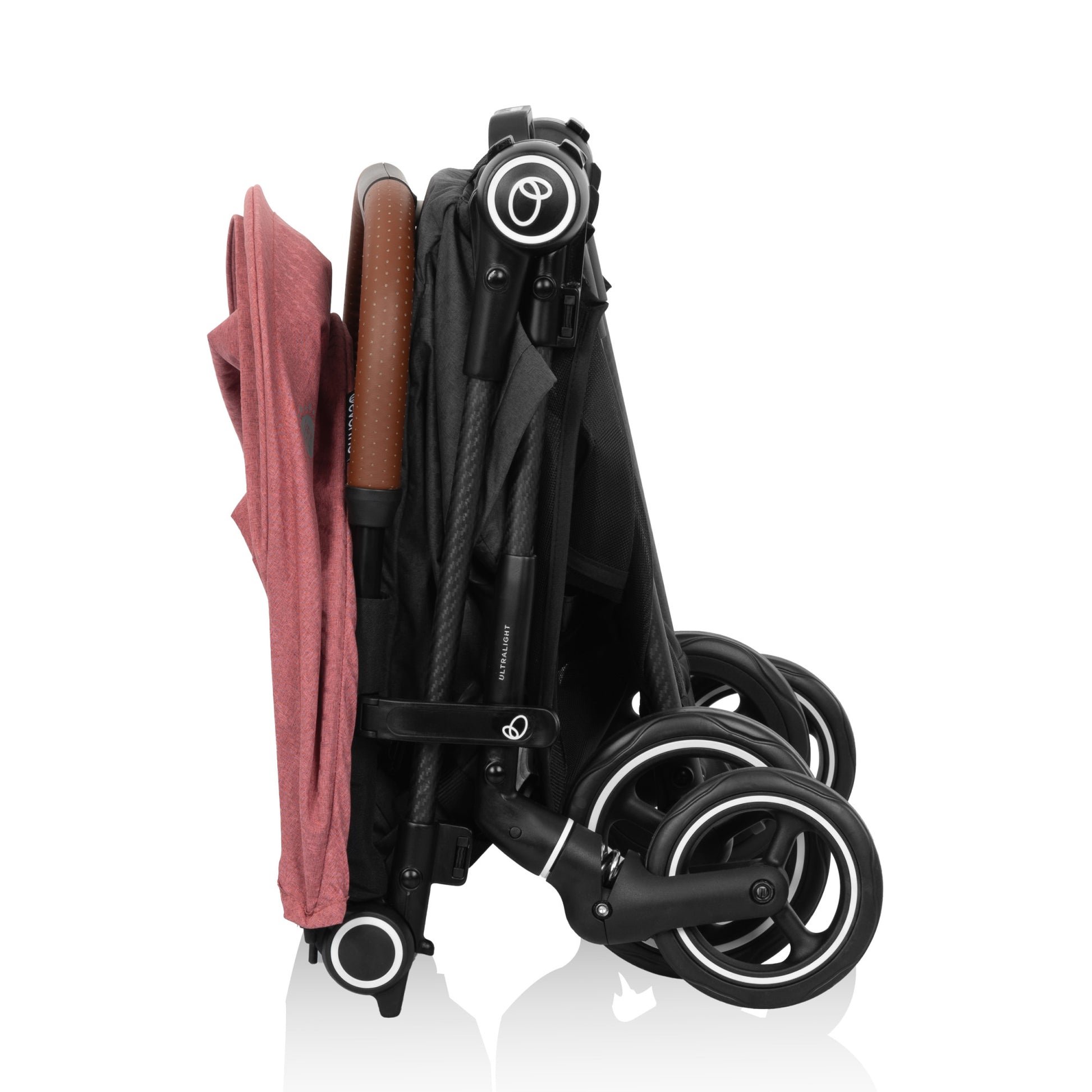 Hummingbird Ultra-Lightweight Carbon Fiber Stroller Calypte Pink folded