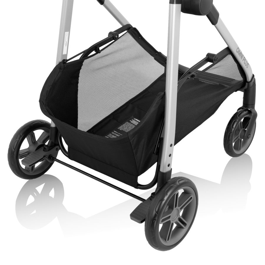Omni Plus Modular Travel System with LiteMax Sport Rear-Facing Infant Car Seat wheels