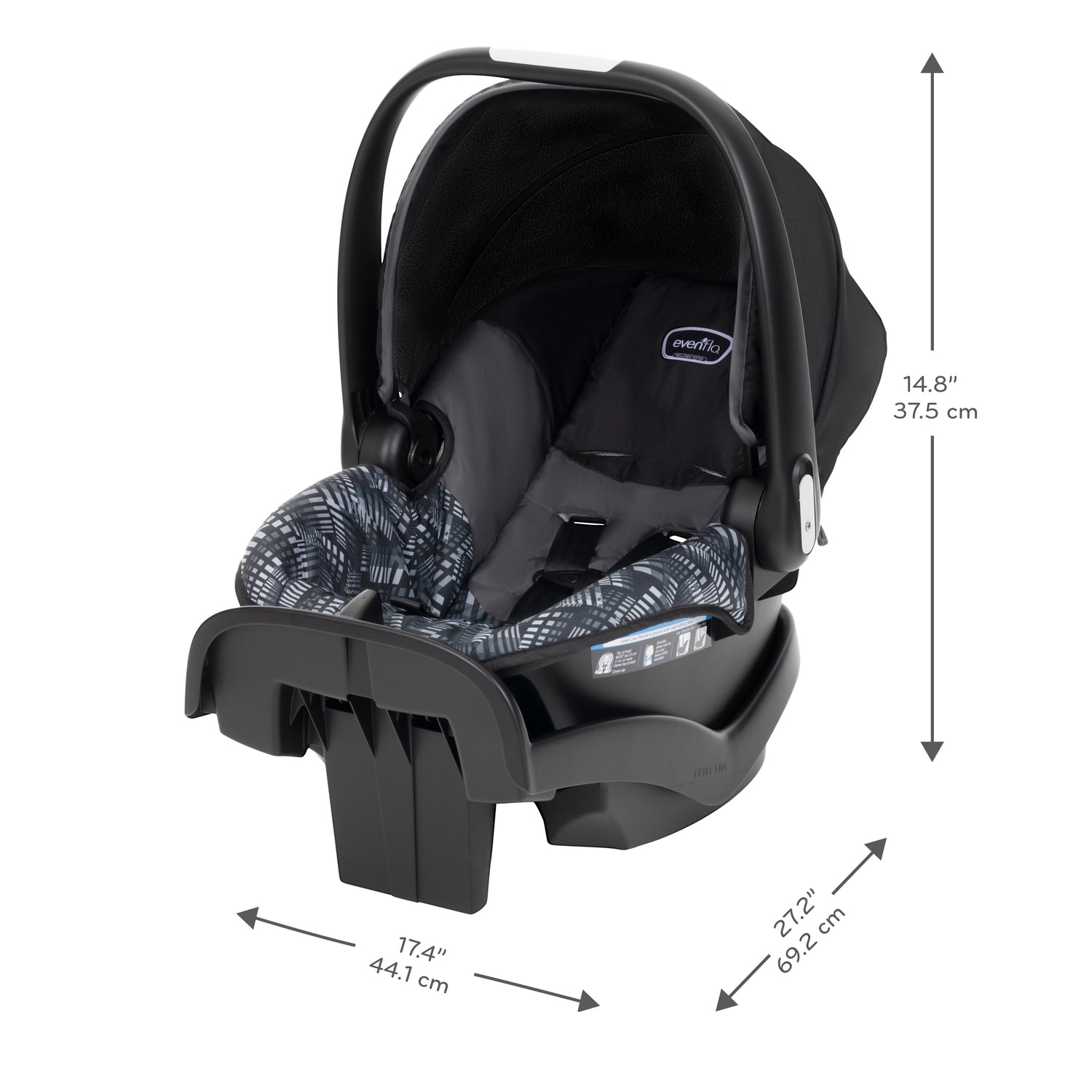 NurtureMax Infant Car Seat dimensions diagram