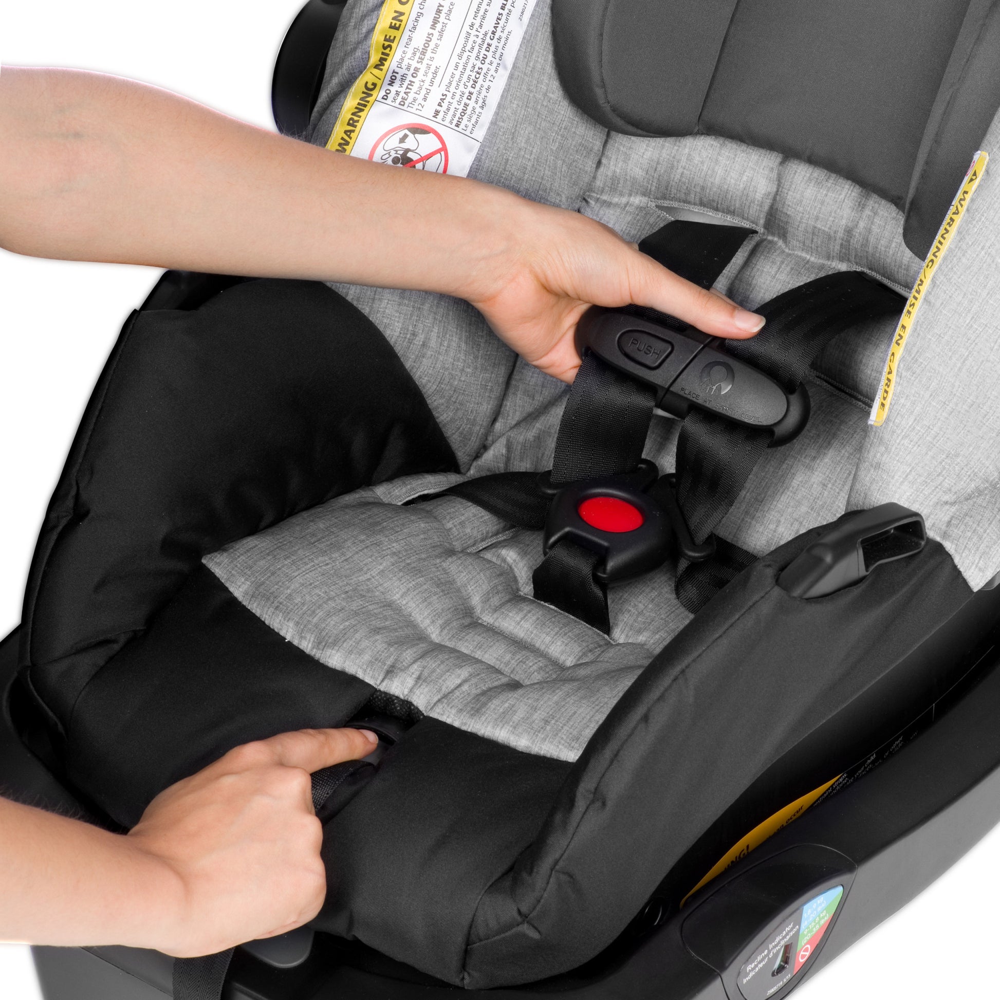 LiteMax Sport Infant Car Seat Graphite gray seat lock