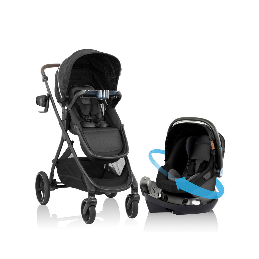 Evenflo Shyft Intuiti+ Featuring Revolve180 LiteMax NXT car seat with SensorySoothe