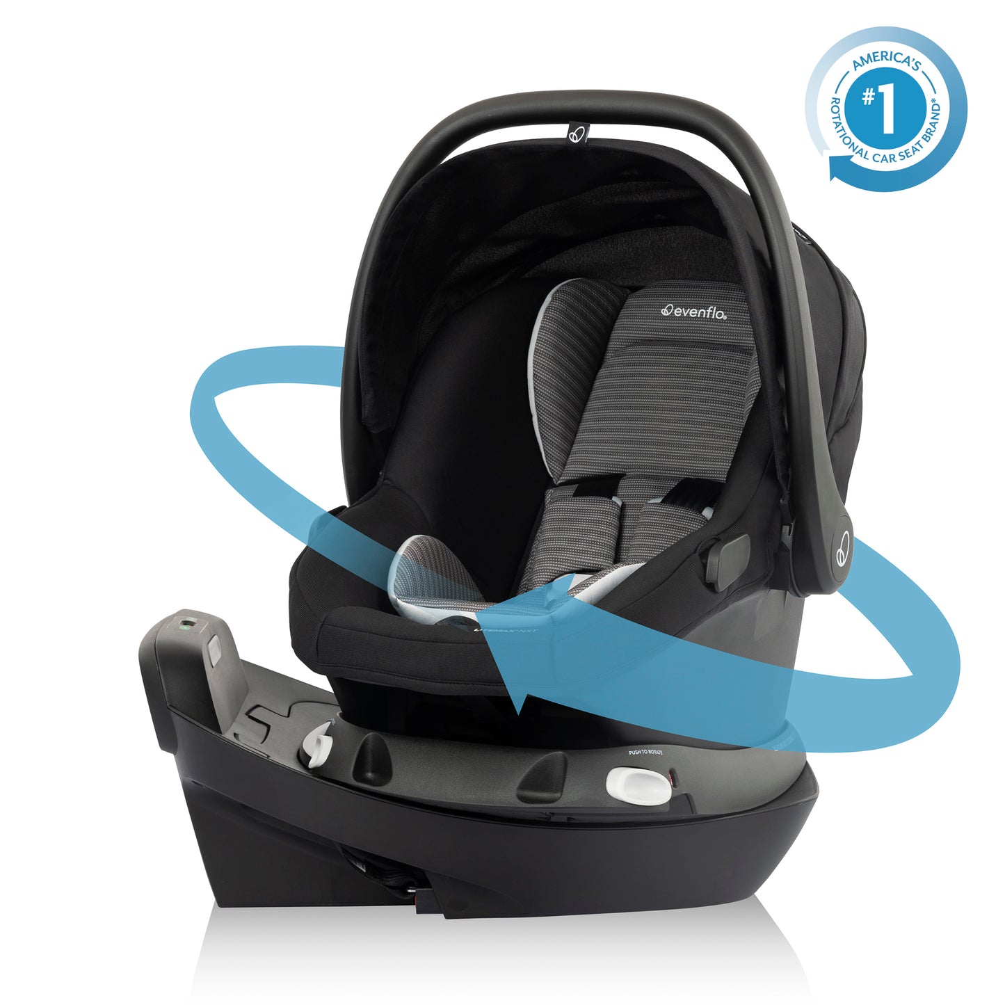 Revolve180 LiteMax NXT Rotational Infant Car Seat in Cinder Gray
