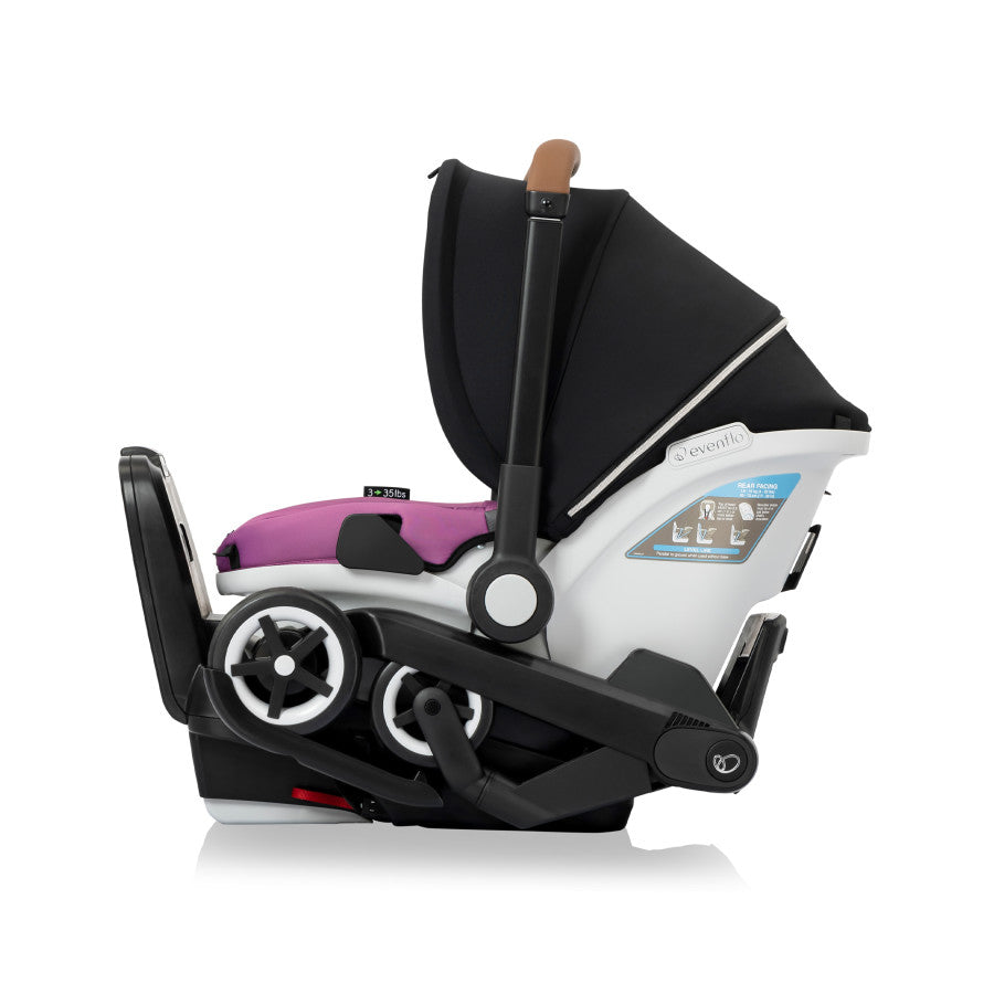 Evenflo Shyft DualRide Infant Car Seat Stroller Combo in Opal