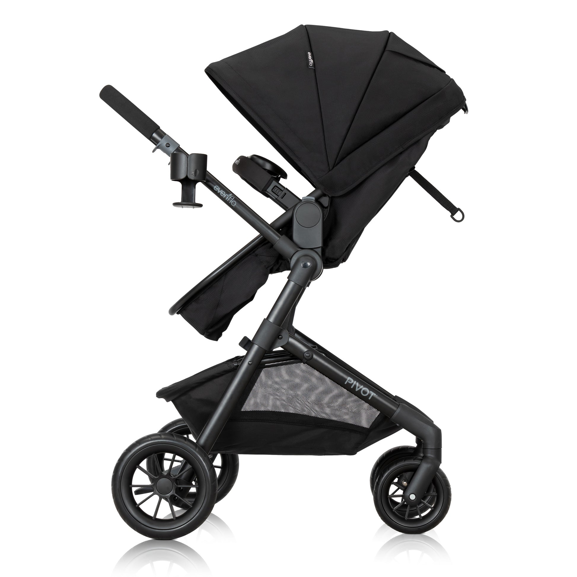 Pivot Modular Travel System with LiteMax Infant Car Seat with Anti-Rebound Bar Oxford Black side 2