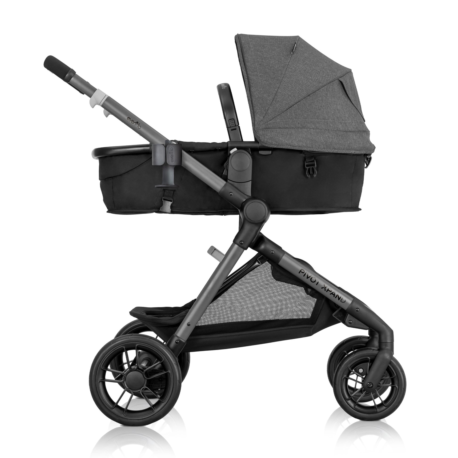Pivot Xpand Modular Travel System with LiteMax Infant Car Seat Sabino Gray side