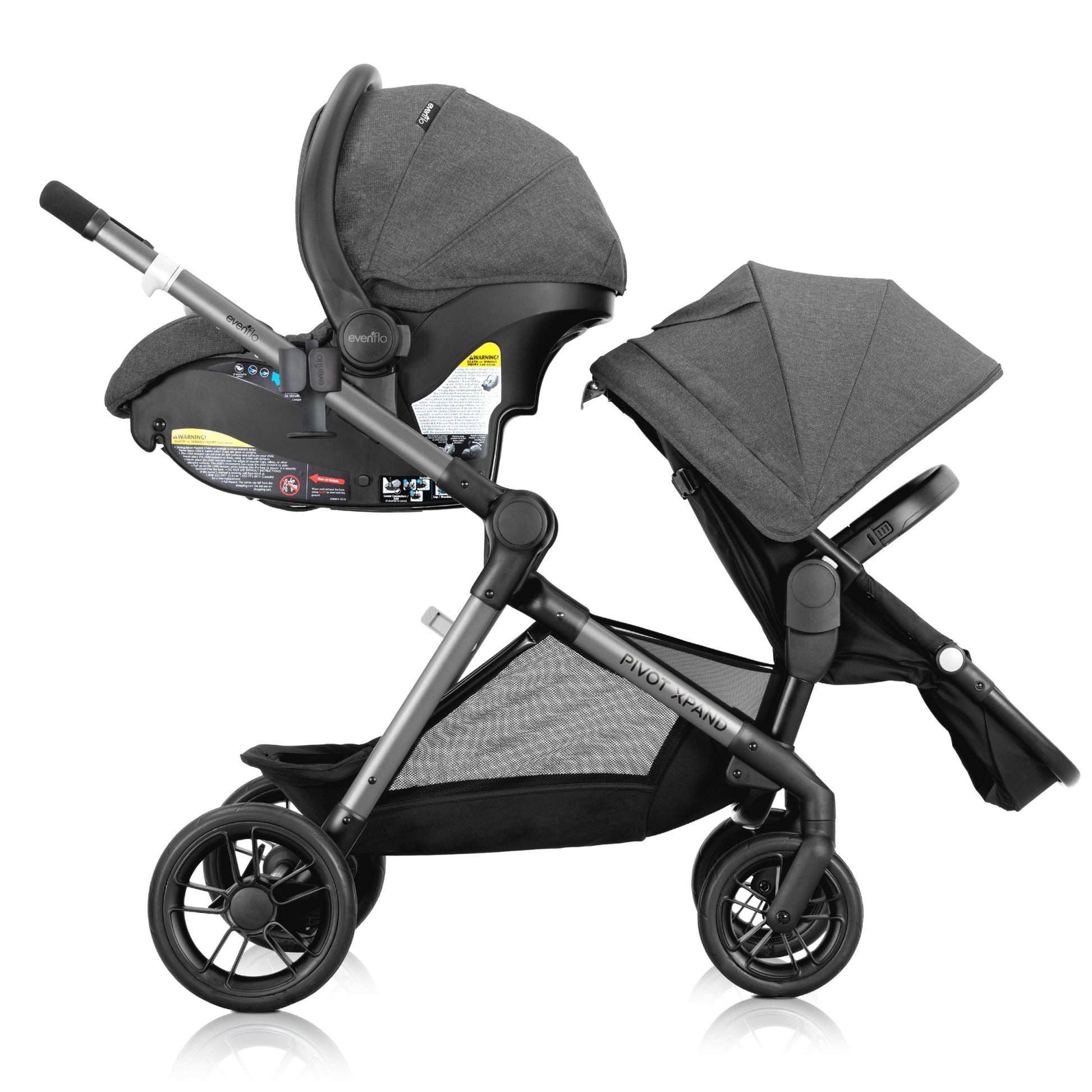 Pivot Xpand Modular Travel System with LiteMax Infant Car Seat Sabino Gray double 1