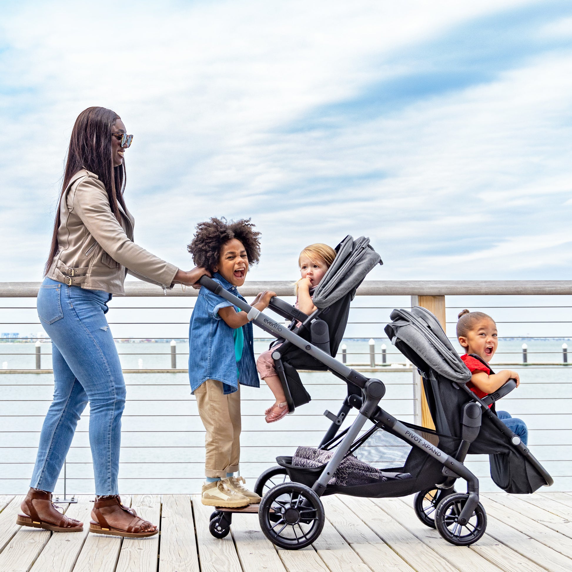 Pivot Xpand Modular Travel System with LiteMax Infant Car Seat Sabino Gray 6