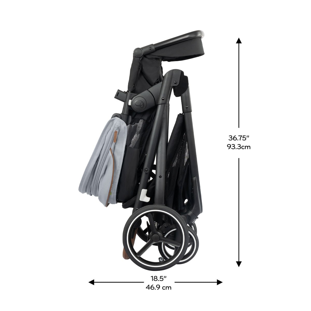 Shyft Intuiti+ Travel System featuring Revolve180 LiteMax™ NXT Rotating Infant Car Seat with SensorySoothe dimensions diagram