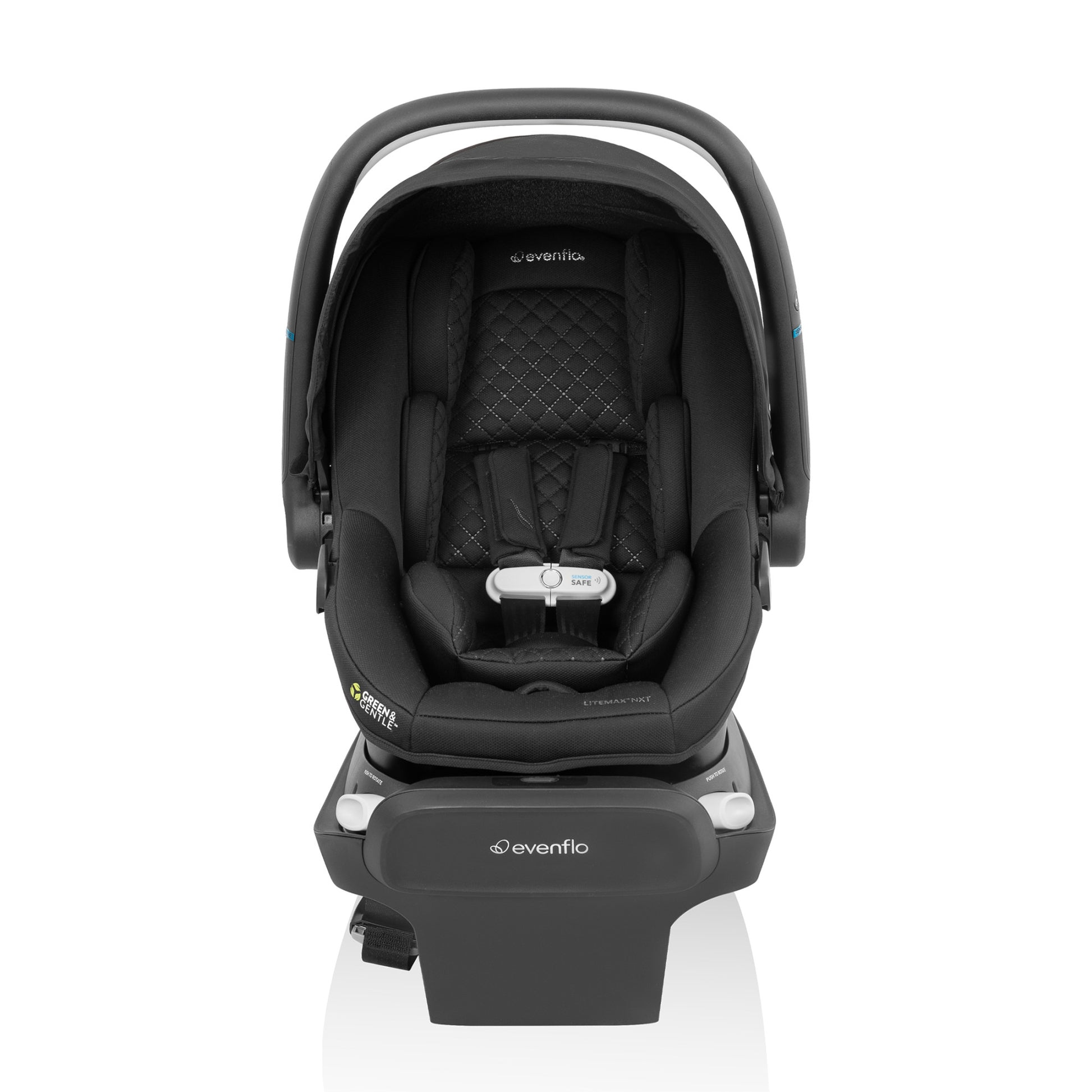 Evenflo Revolve180 LiteMax NXT Rotating Infant Car Seat with SensorySoothe full front