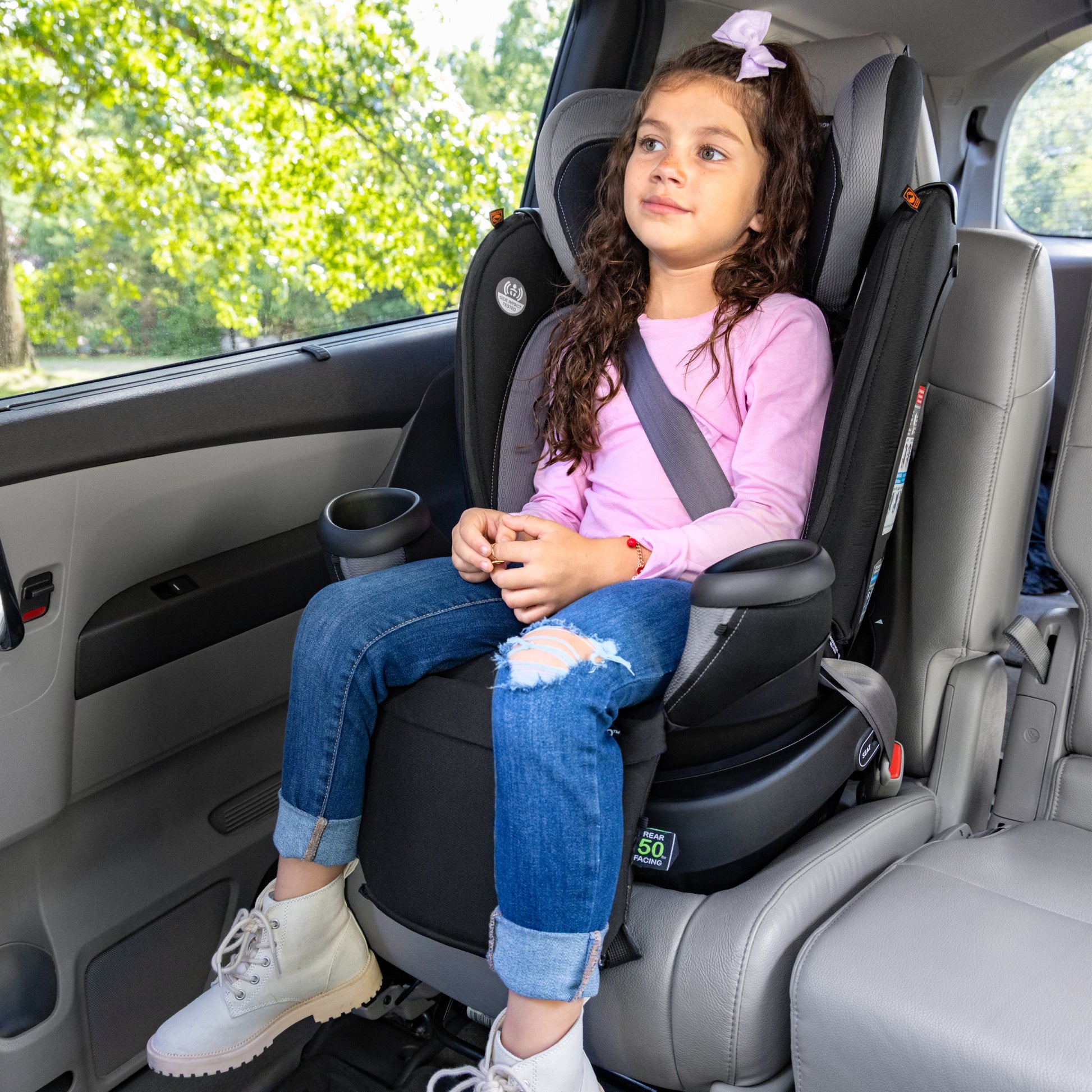 Revolve360 Extend All-in-One Rotating Car Seat with Quick Clean Cover Rockland Green  ready