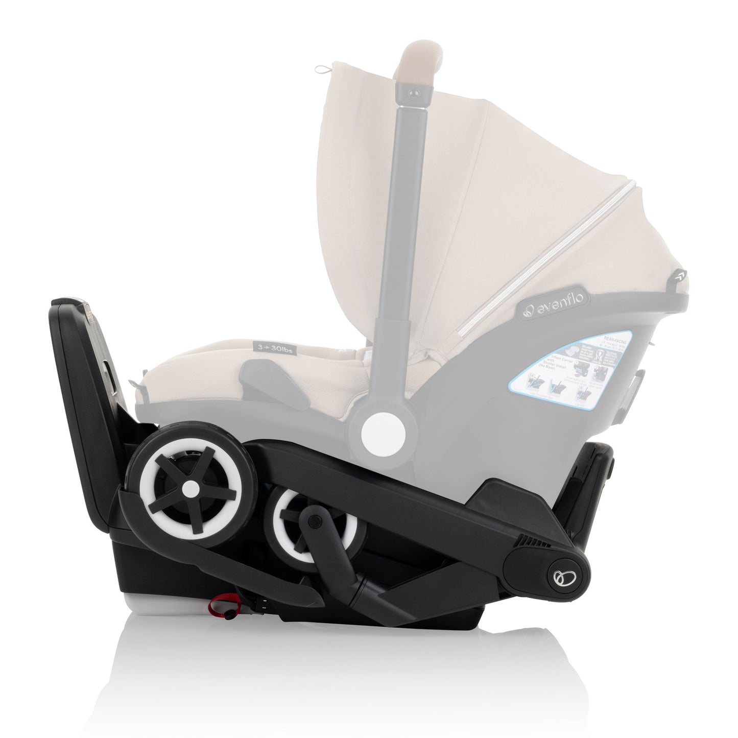 Shyft DualRide Infant Car Seat Stroller Combo w Carryall Storage and Green & Gentle Fabric Topaz full base