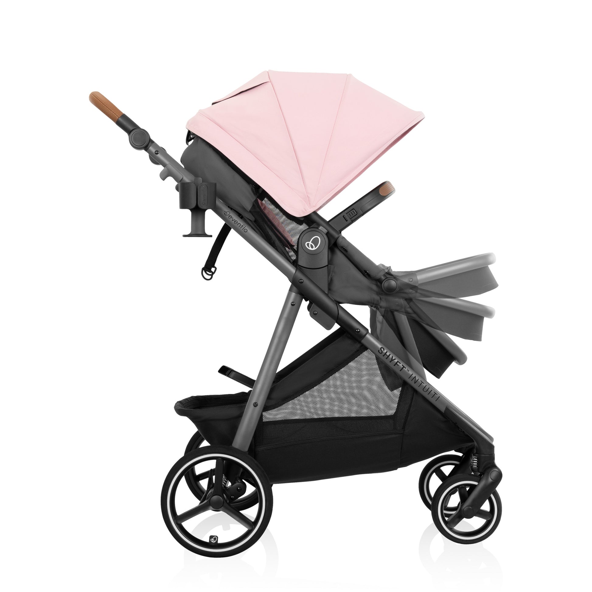Shyft Intuiti Travel System with Revolve180 LiteMax NXT Rotating Infant Car Seat Amaranth Pink 4