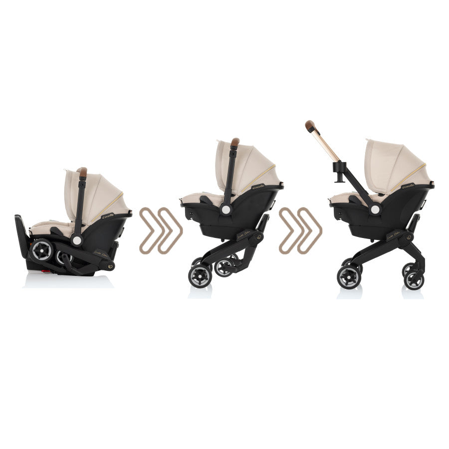 Shyft DualRide Infant Car Seat Stroller Combo with Green & Gentle Fabric 7