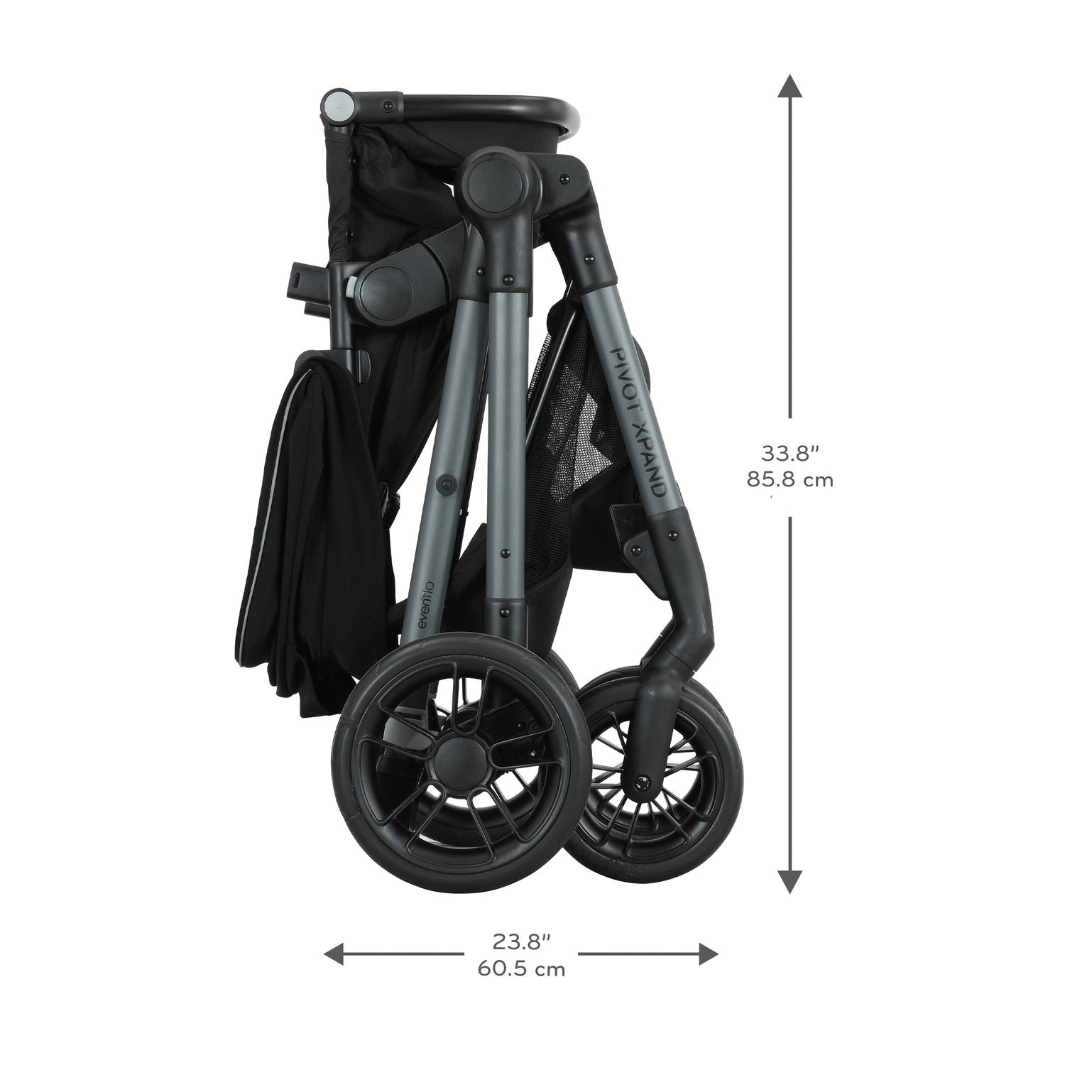 Pivot Xpand Modular Stroller dimensions diagram