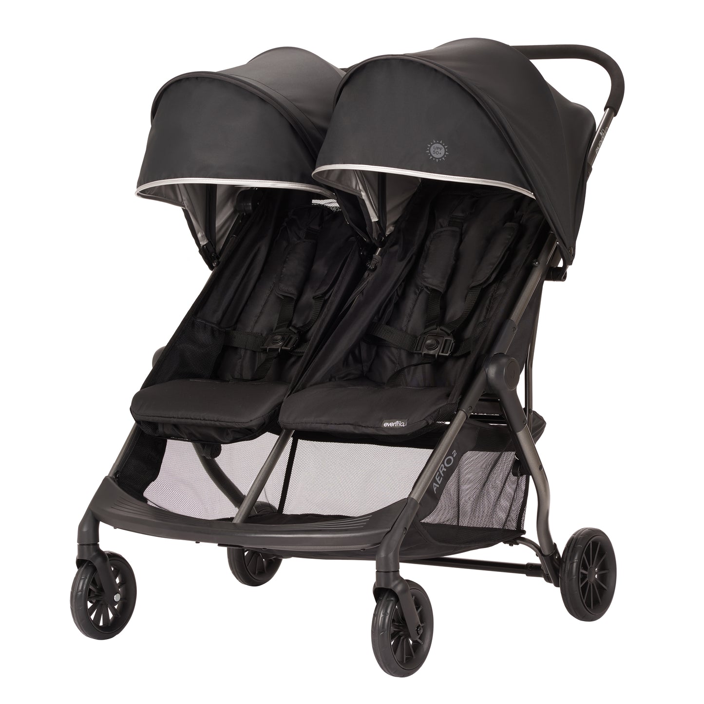Evenflo Aero² Ultra-Lightweight Double Stroller in Lark Black