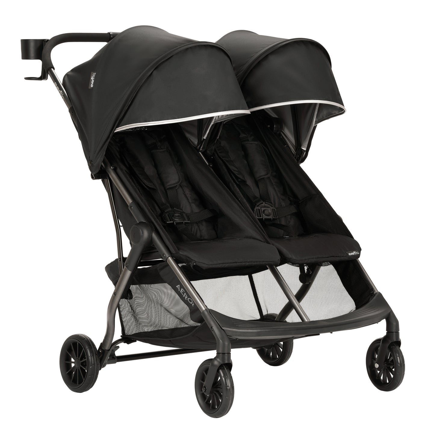 Evenflo Aero² Ultra-Lightweight Double Stroller in Lark Black