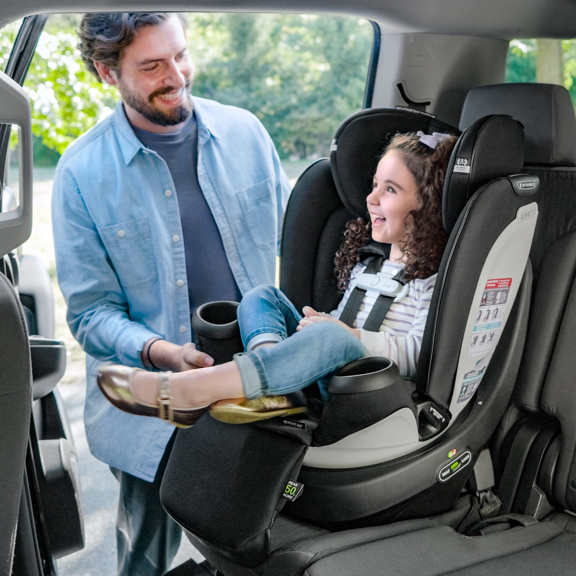 Revolve360 Extend All-in-One Rotational Car Seat with SensorSafe Moonstone FF