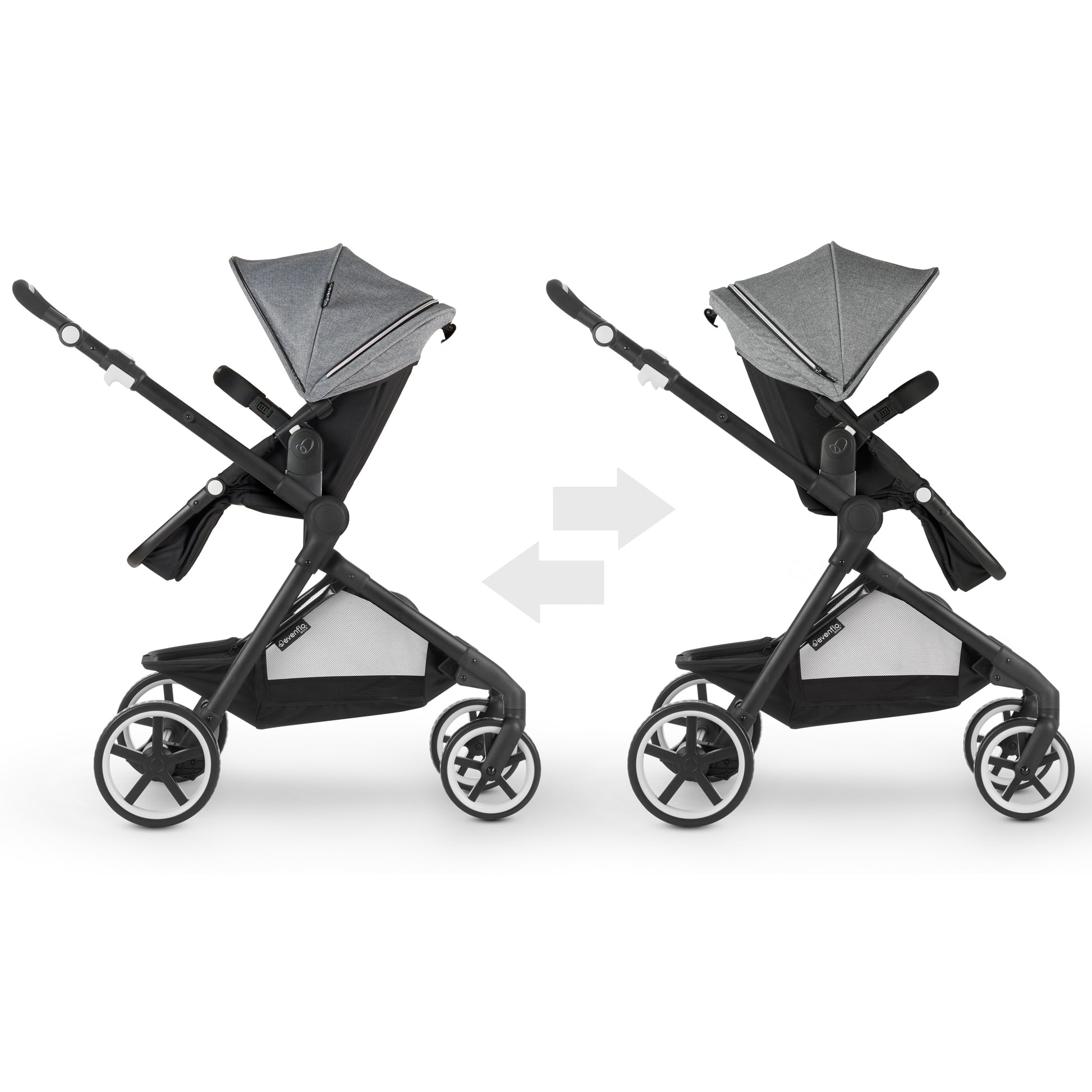 Evenflo Pivot Xpand Travel System toddler mode parent or forward-facing