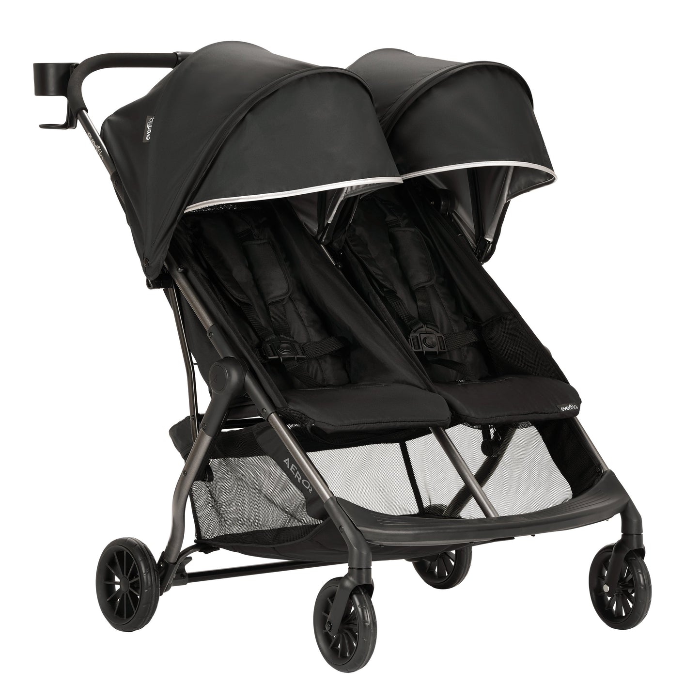 Evenflo Aero² Ultra-Lightweight Double Stroller in Lark Black