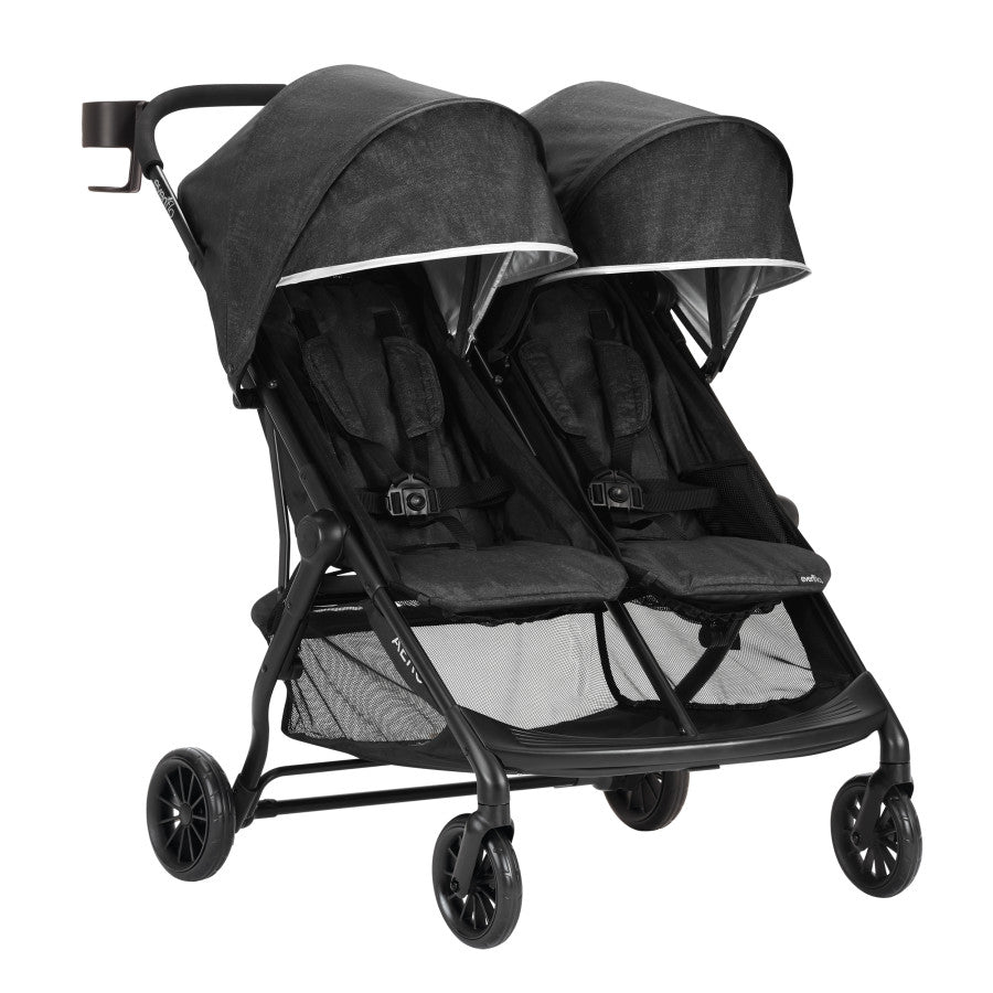 Evenflo Aero² Ultra-Lightweight Double Stroller in Lark Black