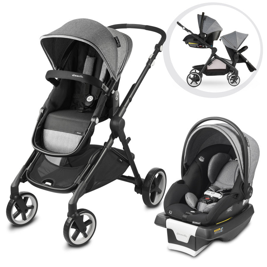 Evenflo Pivot Xpand Travel System moonstone gray
