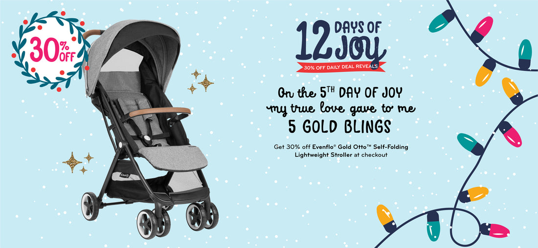 5TH DAY OF JOY - Whoa! TODAY ONLY: 30% off a highly rated, luxe travel stroller!