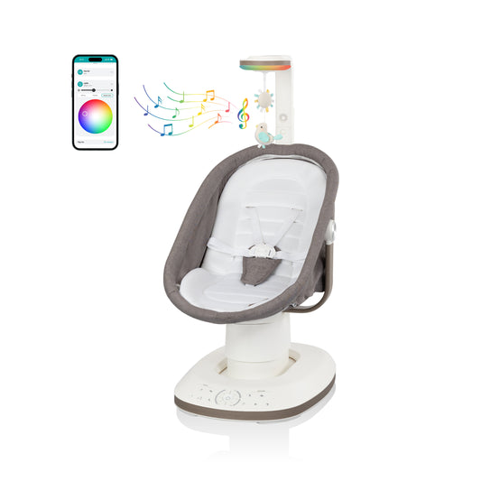 Elara 2-in-1 Smart Motion Swing & Soothing Nest (Truffle Taupe)