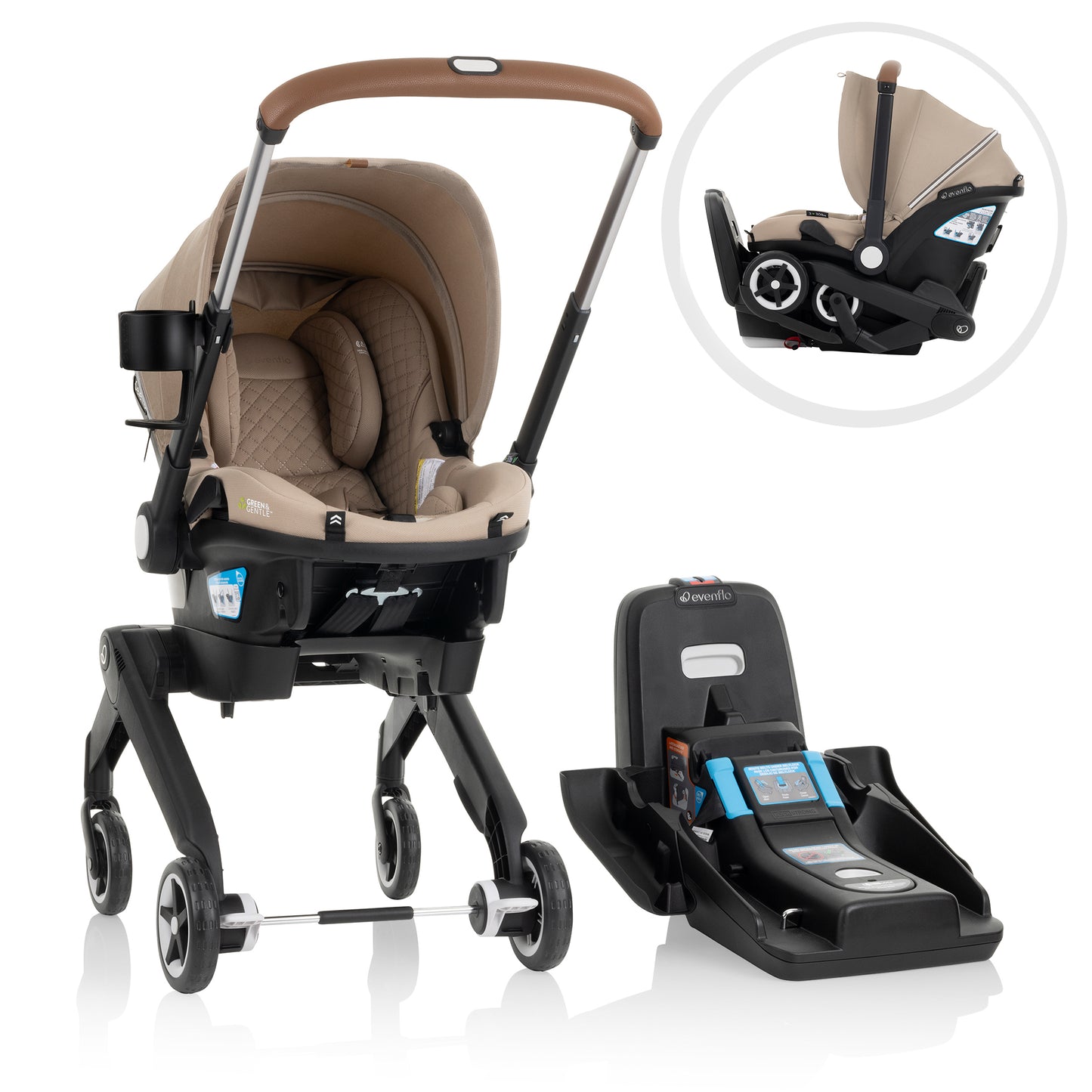 Gold Shyft DualRide with Carryall Storage Infant Car Seat and Stroller Combo(Jasper), CS150112534