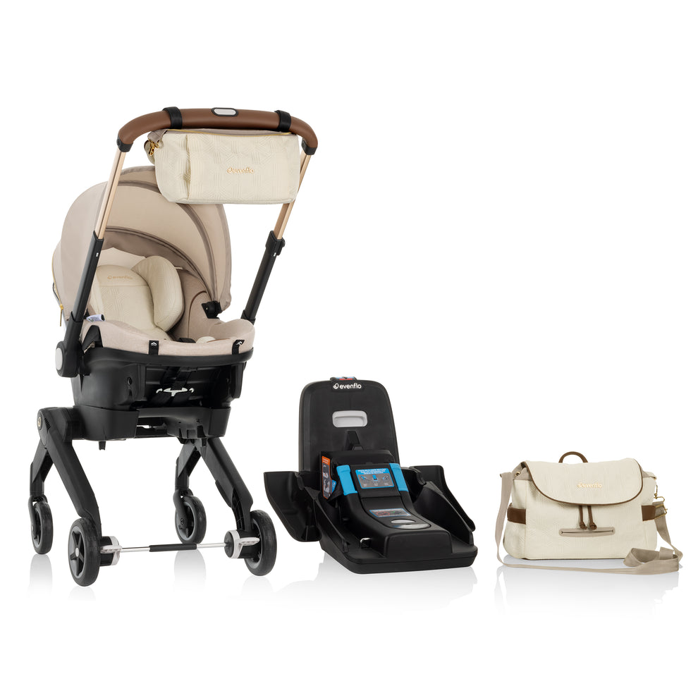 Evenflo Evenflo® Limited Edition Shyft™ DualRide™ Infant Car Seat + Stroller Combo with Green & Gentle™ Fabric – Evenflo Official Site – Evenflo® Company, Inc