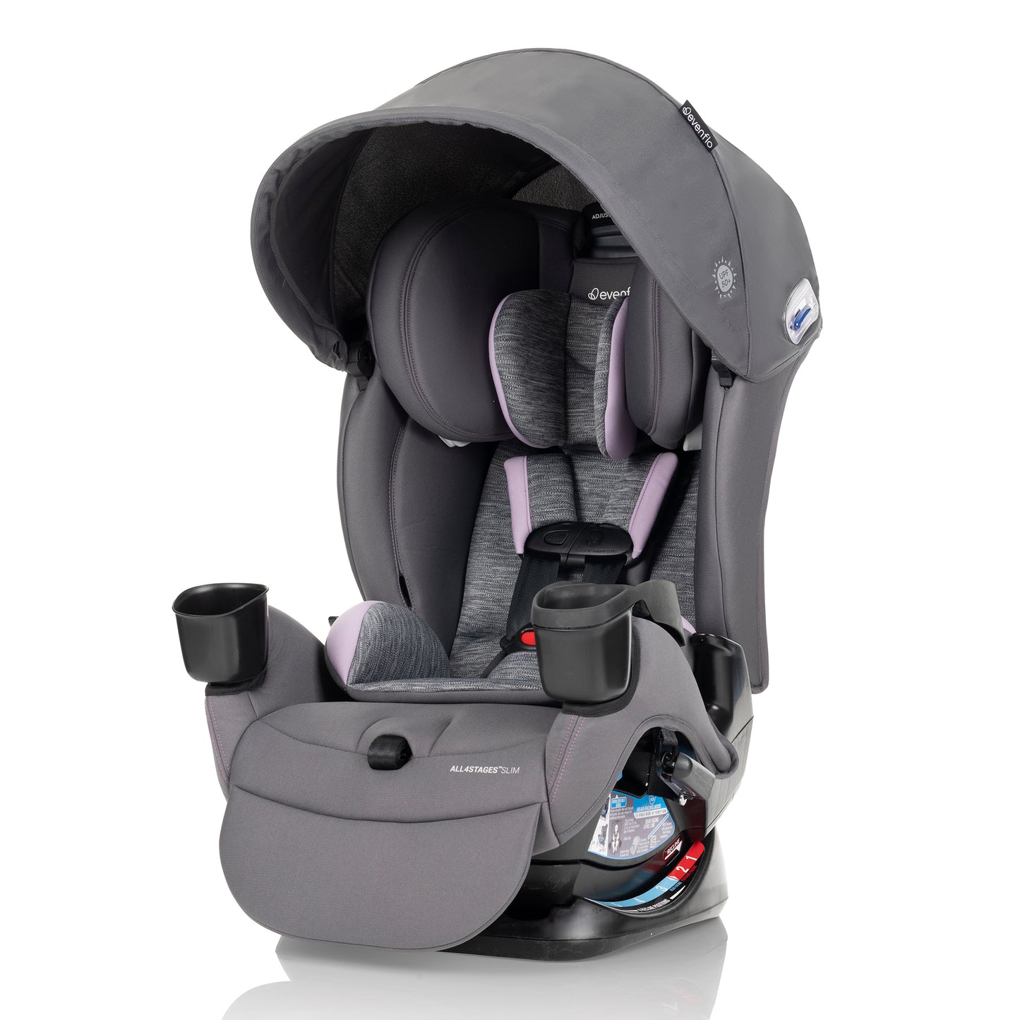 All4Stages Slim Plus Canopy 4-in-1 Convertible Car Seat (Bodie Gray)