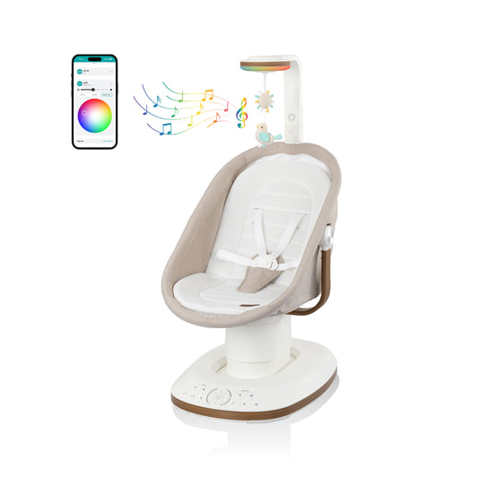 Elara 2-in-1 Smart Motion Swing & Soothing Nest (Coastal Coffee)