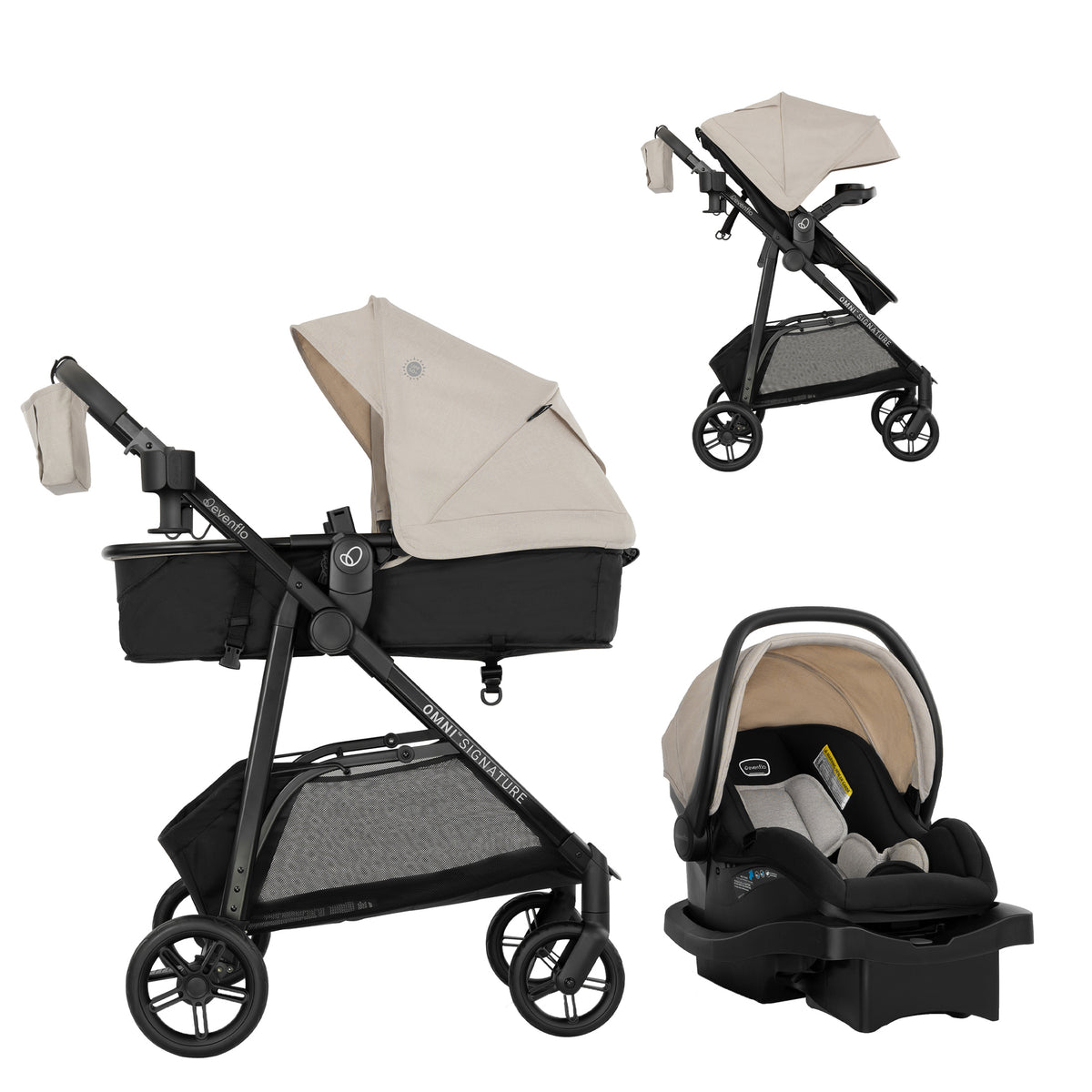 Omni Signature Travel System with LiteMax Infant Car Seat (Coastal Coffee)