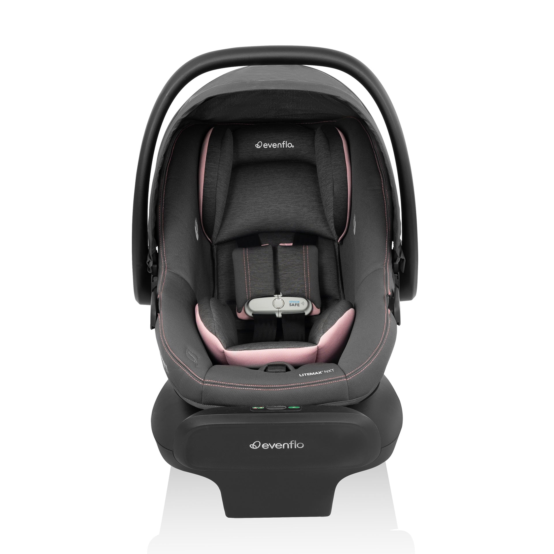 evenflo sensorsafe infant car seat Evenflo LiteMax NXT Infant Car Seat with SensorSafe (Anchor Gray)
