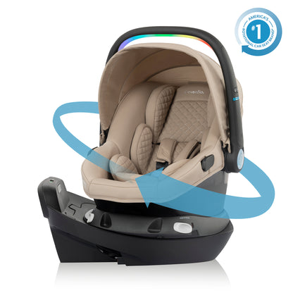 Revolve180 LiteMax NXT Rotating Infant Car Seat with SensorySoothe (Topaz)